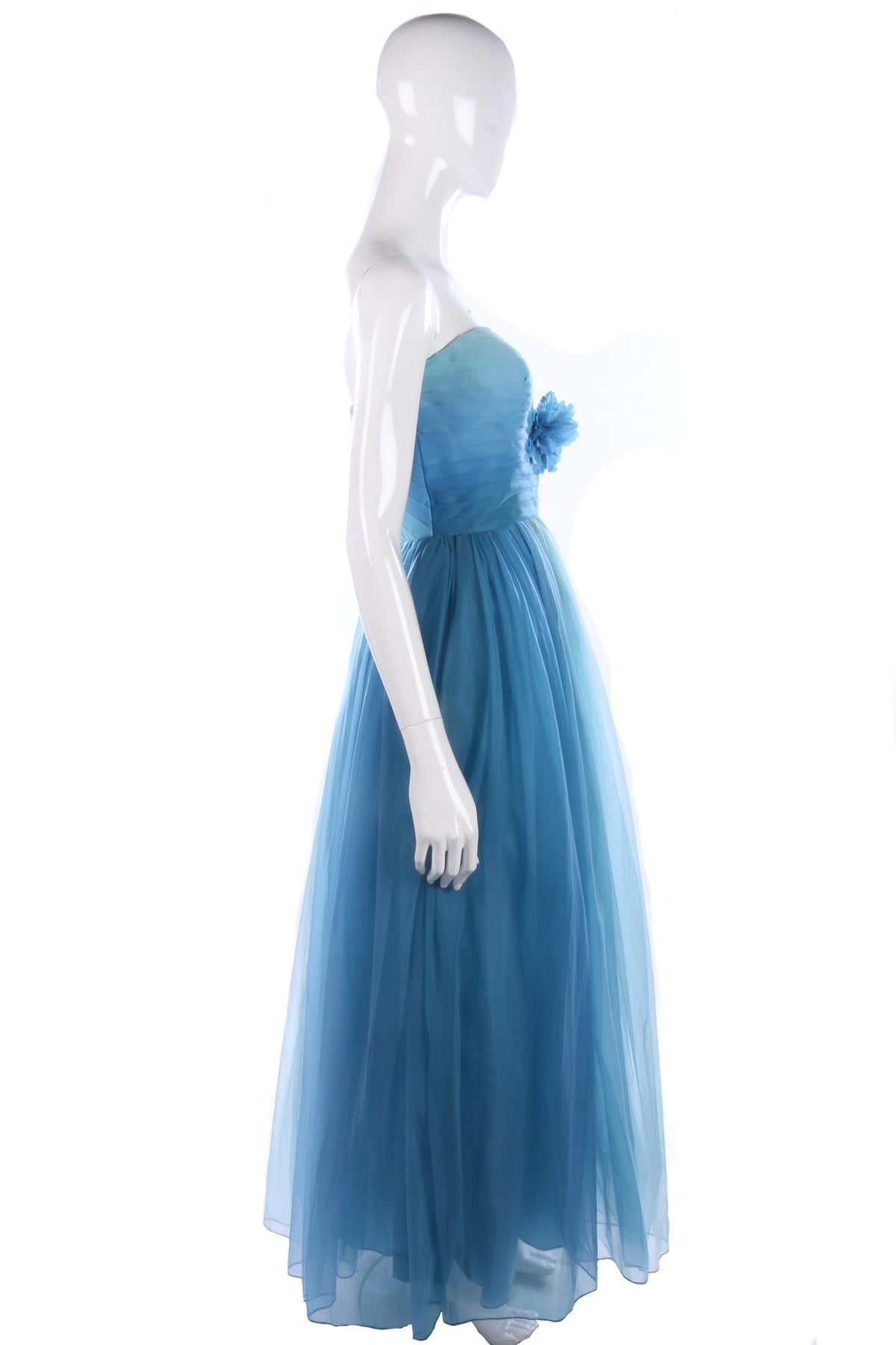 Fabulous 1950's handmade blue gown size 10/12 - Ava & Iva