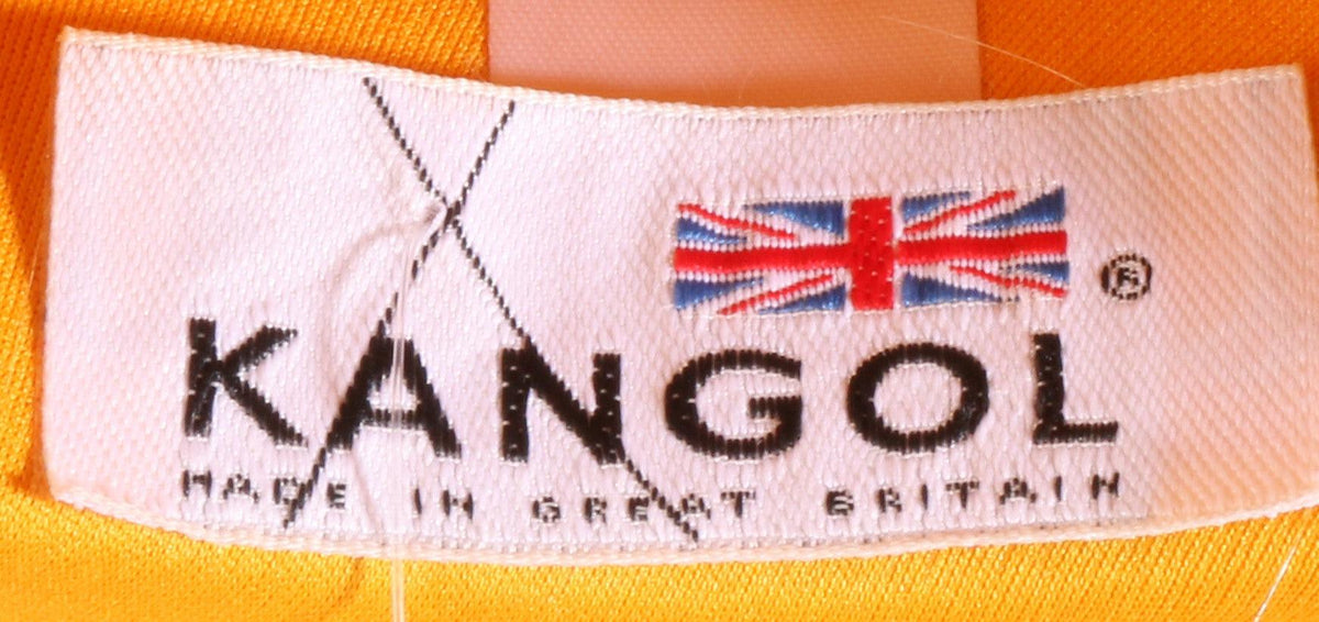 Kangol yellow hat with knot detail  label