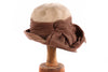 Brown and cream fur hat