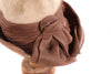 Brown and cream fur hat detail