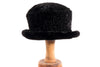 Black textured fur hat 