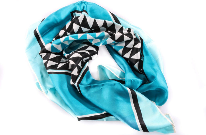 Blue Clifford Bond silk scarf detail