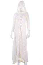 Berkertex Bridal Boutique Vintage Dress w/ Matching Hooded Coat Cream UK10 - Ava & Iva