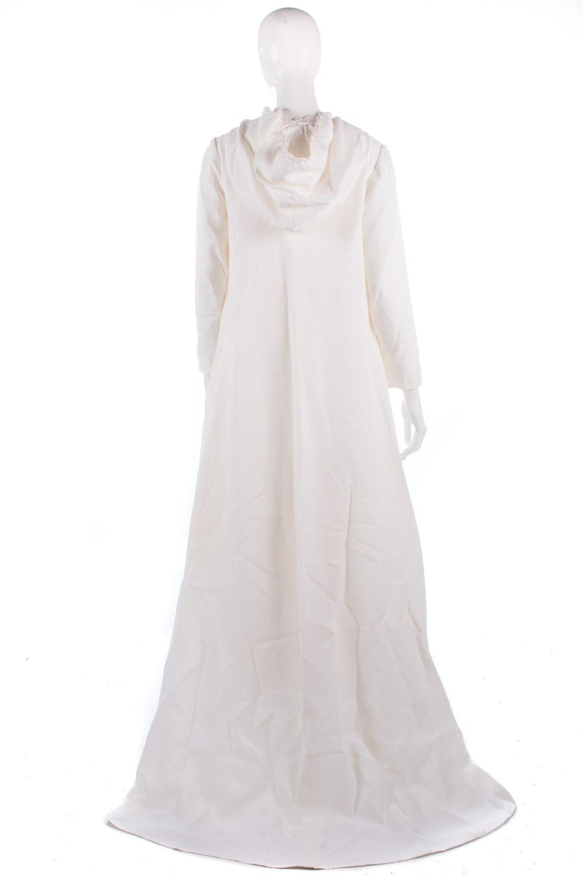 Berkertex Bridal Boutique Vintage Dress w/ Matching Hooded Coat Cream UK10 - Ava & Iva