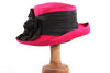 Balfour pink and black formal hat 