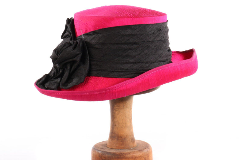 Balfour pink and black formal hat 