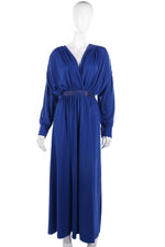 Vintage 1980's Marjon Couture blue dress size 12/14 - Ava & Iva