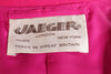 Jaeger pink jacket label