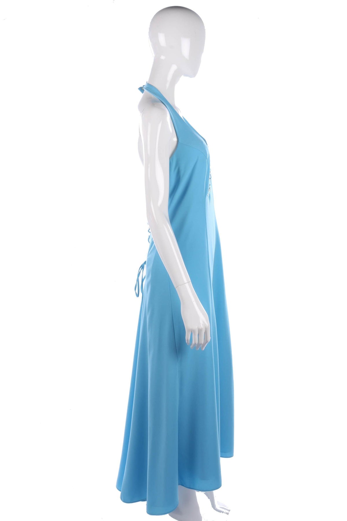 Baby blue halter neck evening dress size M - Ava & Iva