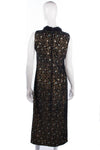 Vintage 1970's Sleeveless Long Dress Black and Gold Size 12 - Ava & Iva