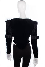 Photo of London steam punk style velvet jacket with lace details size 10/12 back
