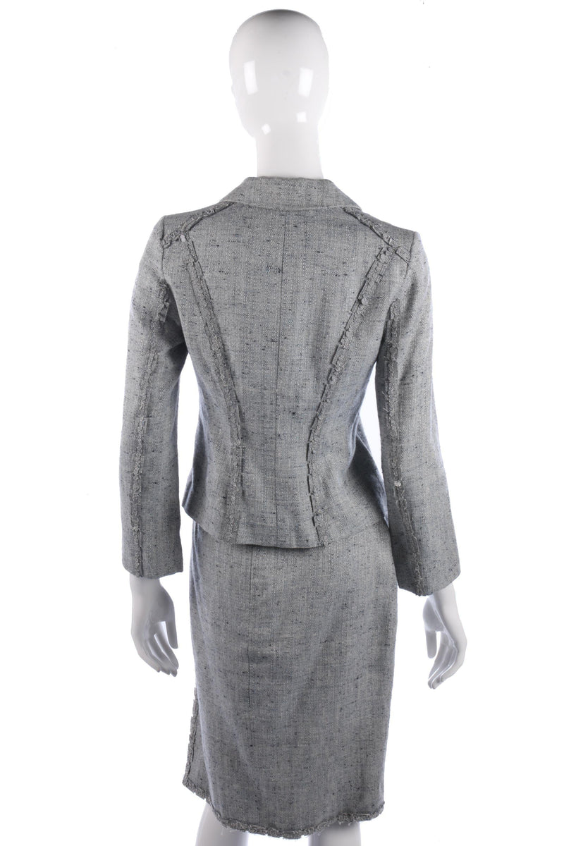 Carolina Herrera Designer Skirt Suit Silk and Linen Mix Size 4 (UK8/10) - Ava & Iva