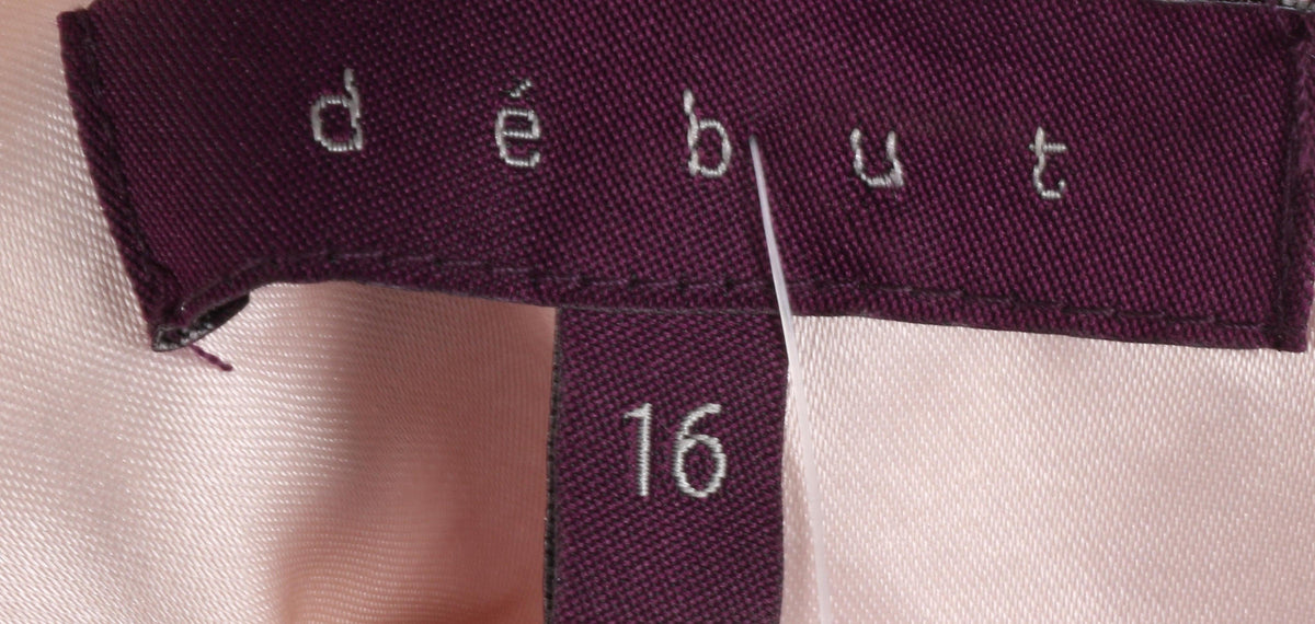 Debut pink strapless dress with embroidered ribbon size 16 - Ava & Iva