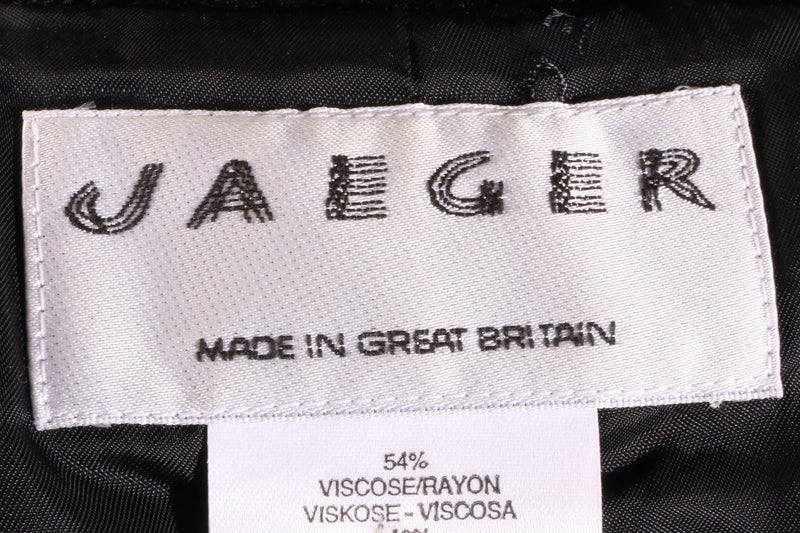 Jaeger Jacket Velvet and Cloth Black UK Size 10/12 Unworn - Ava & Iva