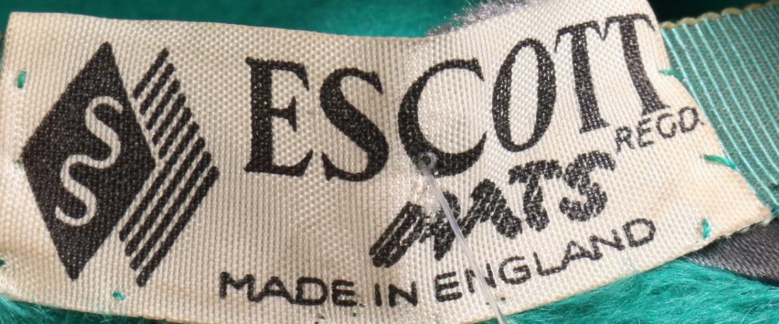 Escott Vintage Green Hat with Bow - Ava & Iva