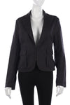 Nicole Farhi  Cropped Jacket Black Cotton UK Size 12 - Ava & Iva