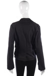 Nicole Farhi  Cropped Jacket Black Cotton UK Size 12 - Ava & Iva