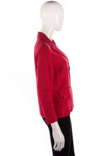 Rocha Vintage Tailored Jacket Linen Red UK Size !0 - Ava & Iva