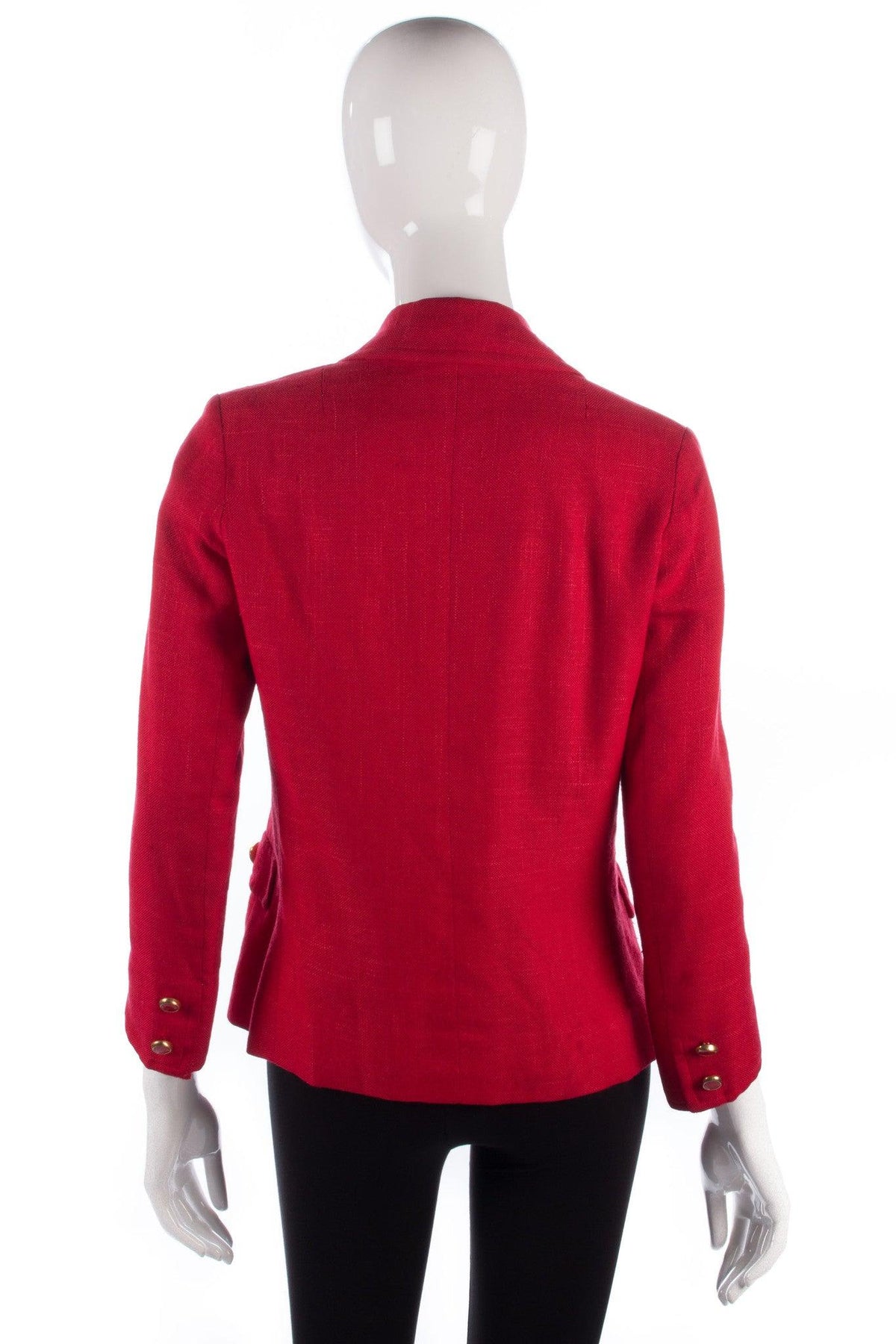 Rocha Vintage Tailored Jacket Linen Red UK Size !0 - Ava & Iva