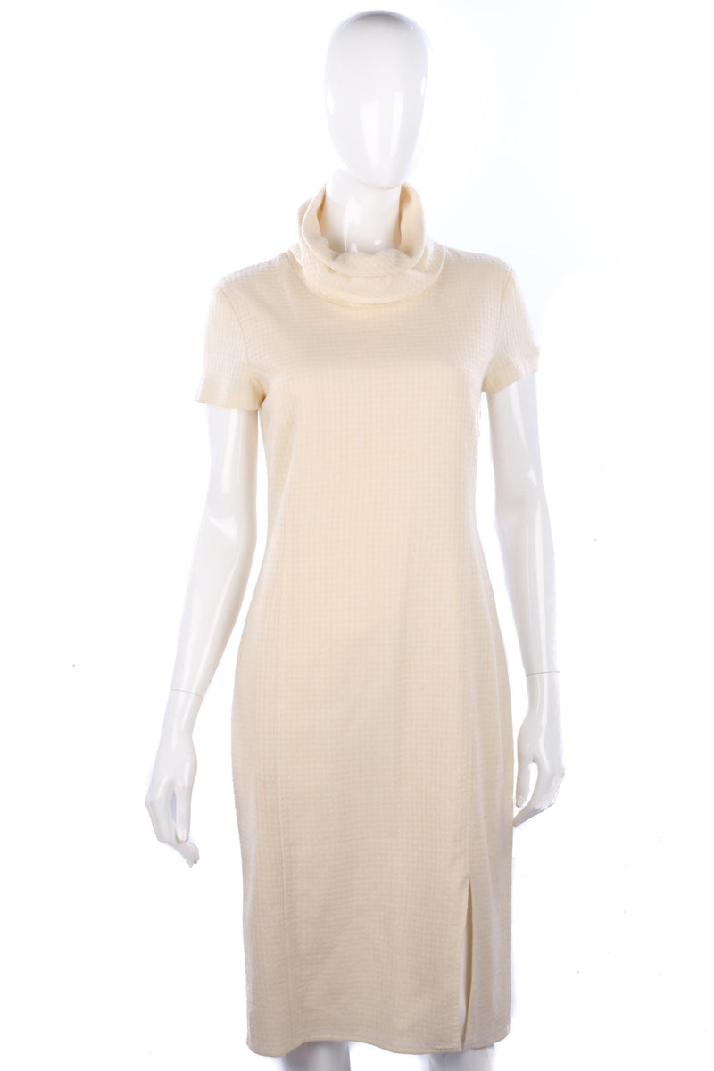 Roberto Verino wool/cotton roll neck short sleeved dress size 10 - Ava & Iva