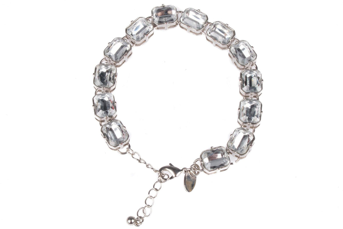 Betty Jackson Black clear crystal and silver bracelet - Ava & Iva