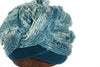 Webflex blue turban style hat side