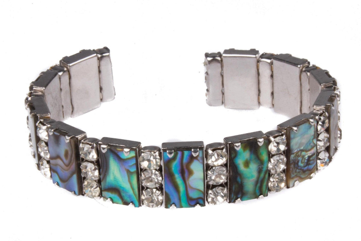 Diamonte and Abalone cuff - Ava & Iva