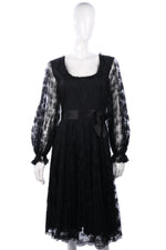 Fantastic vintage lace Jean Allen black dress - Ava & Iva