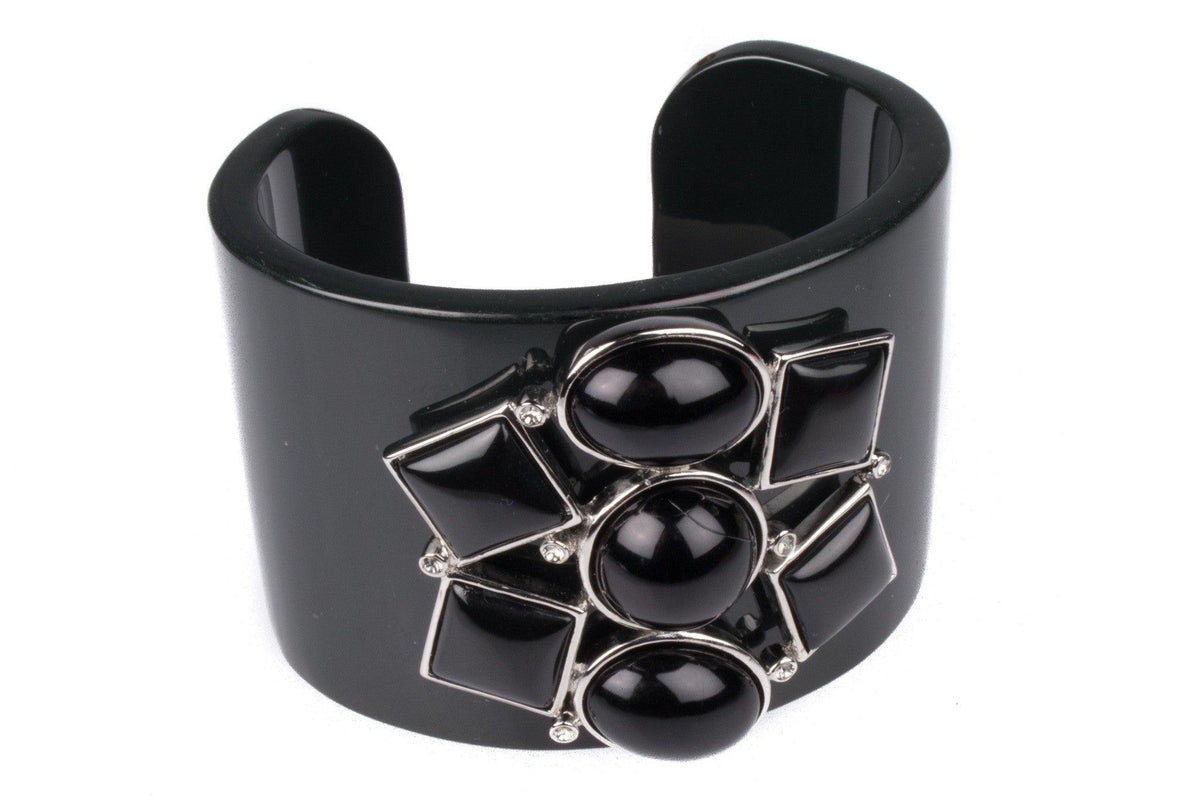 L.K Bennett plastic black and diamante cuff - Ava & Iva