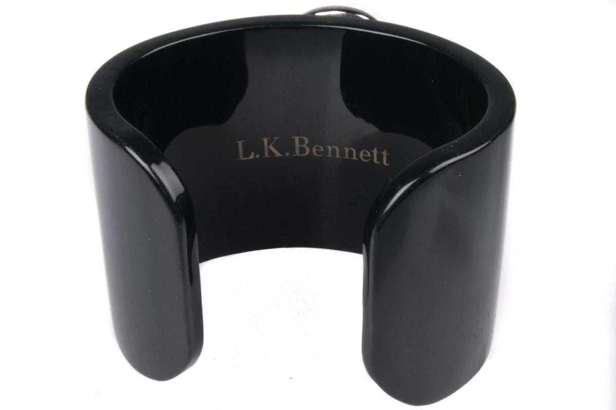L.K Bennett plastic black and diamante cuff - Ava & Iva