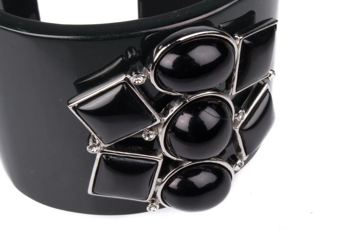 L.K Bennett plastic black and diamante cuff - Ava & Iva