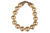 Gold coloured pearl necklace and bracelet set - Ava & Iva