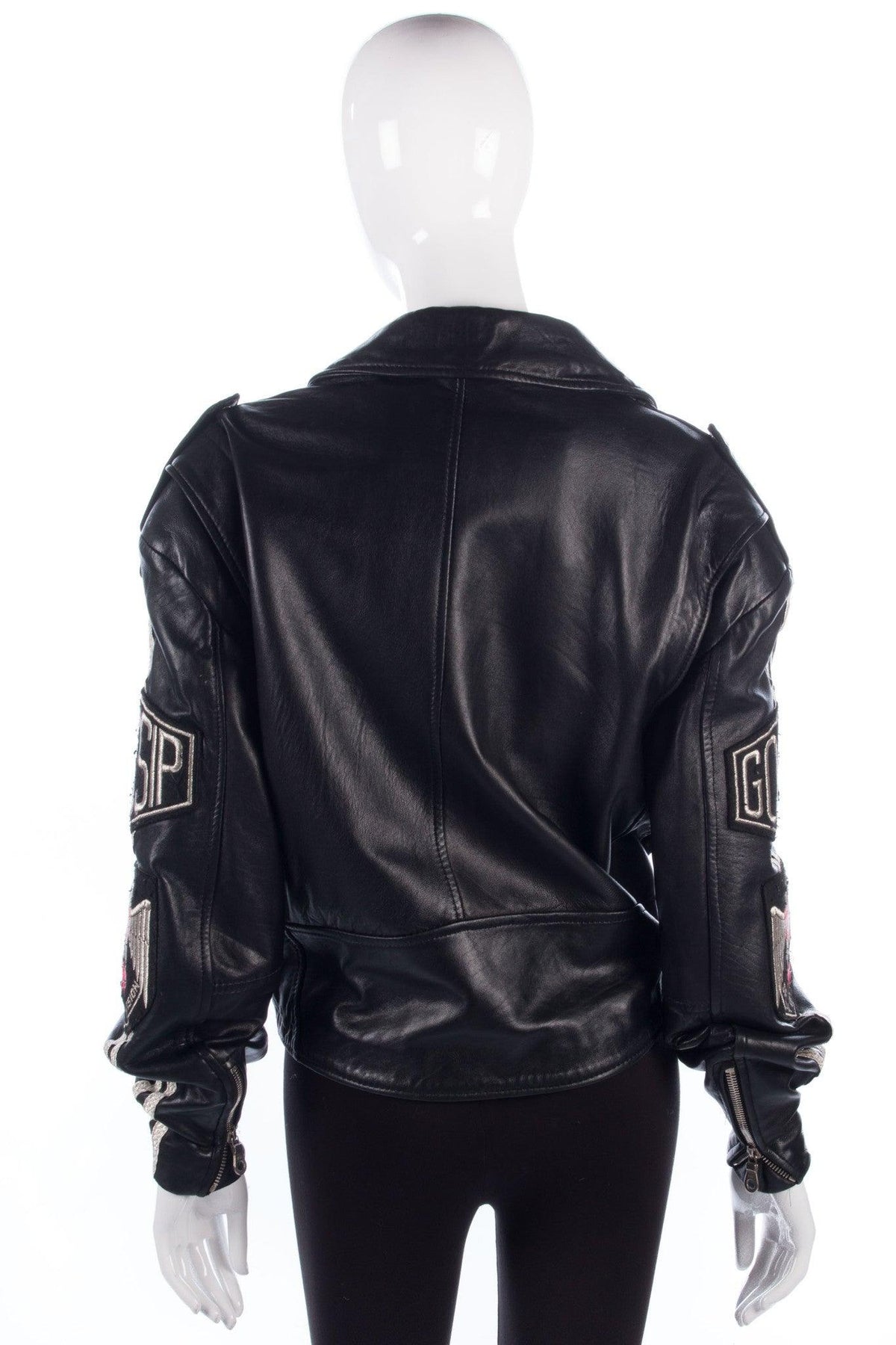 Gossip Special Division Soft Leather Biker Jacket Black Size M - Ava & Iva