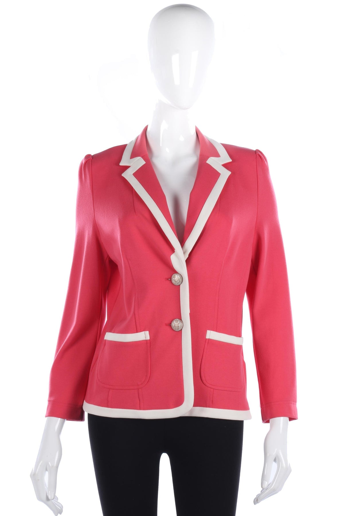 Kate Cooper pink summer jacket with cream piping size 12 - Ava & Iva