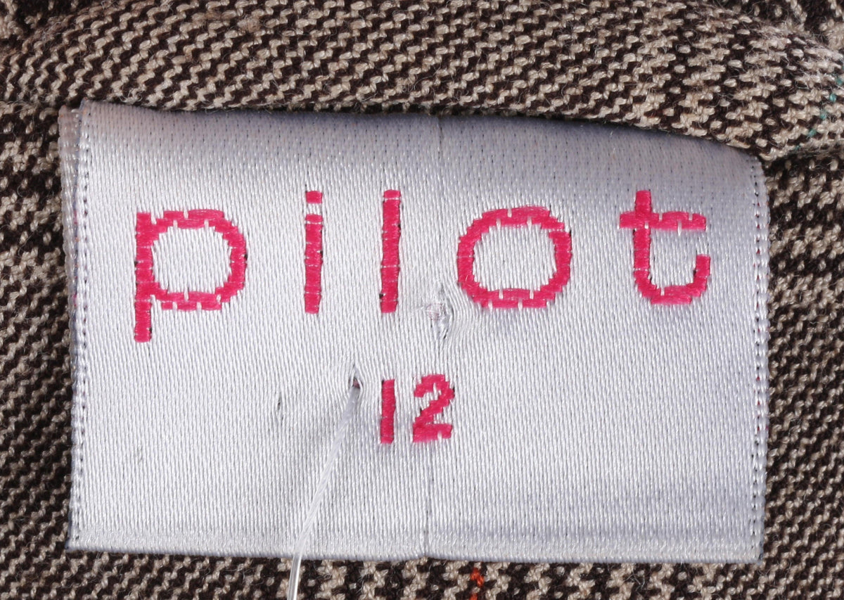 Pilot brown checked country jacket size 12 - Ava & Iva