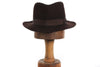 Dark brown trilby hat 