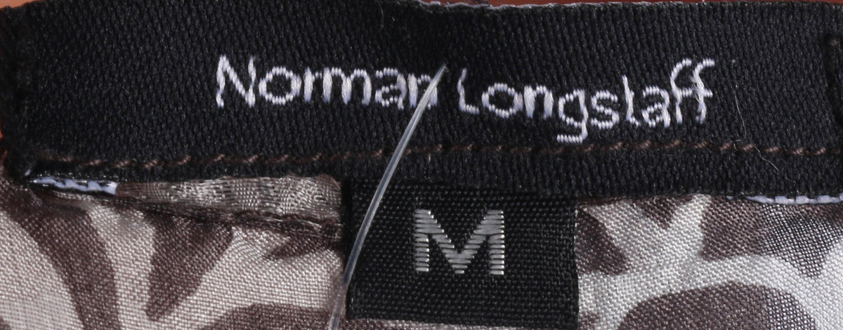 Norman Longstaff Silk Top Grey and Teal Size M - Ava & Iva