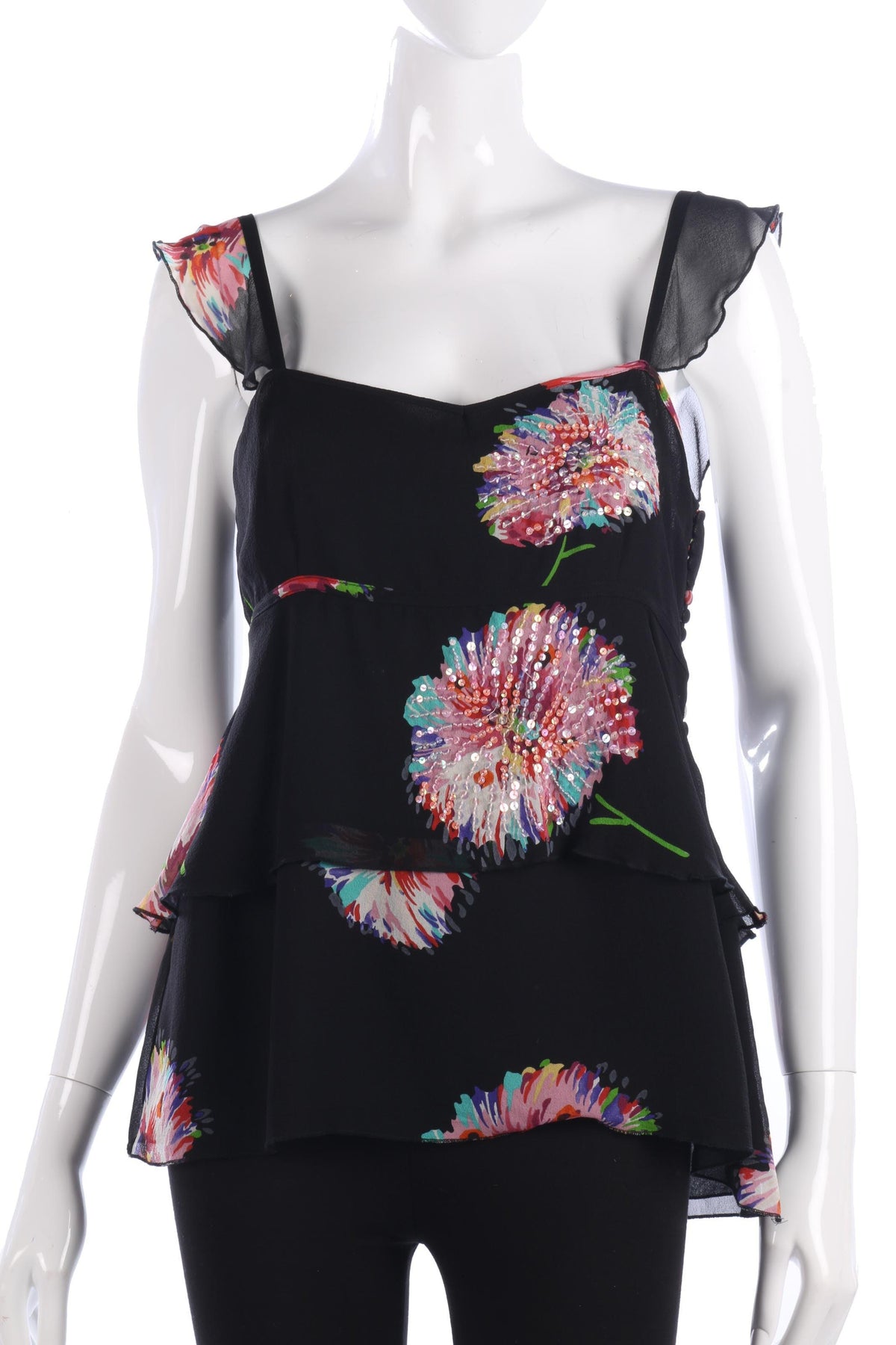 Whistles silk black summer top size 12 - Ava & Iva