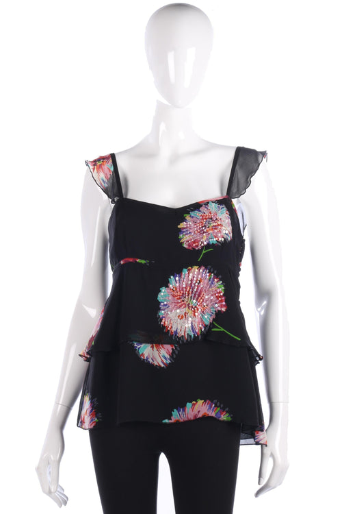 Whistles silk black summer top size 12 - Ava & Iva