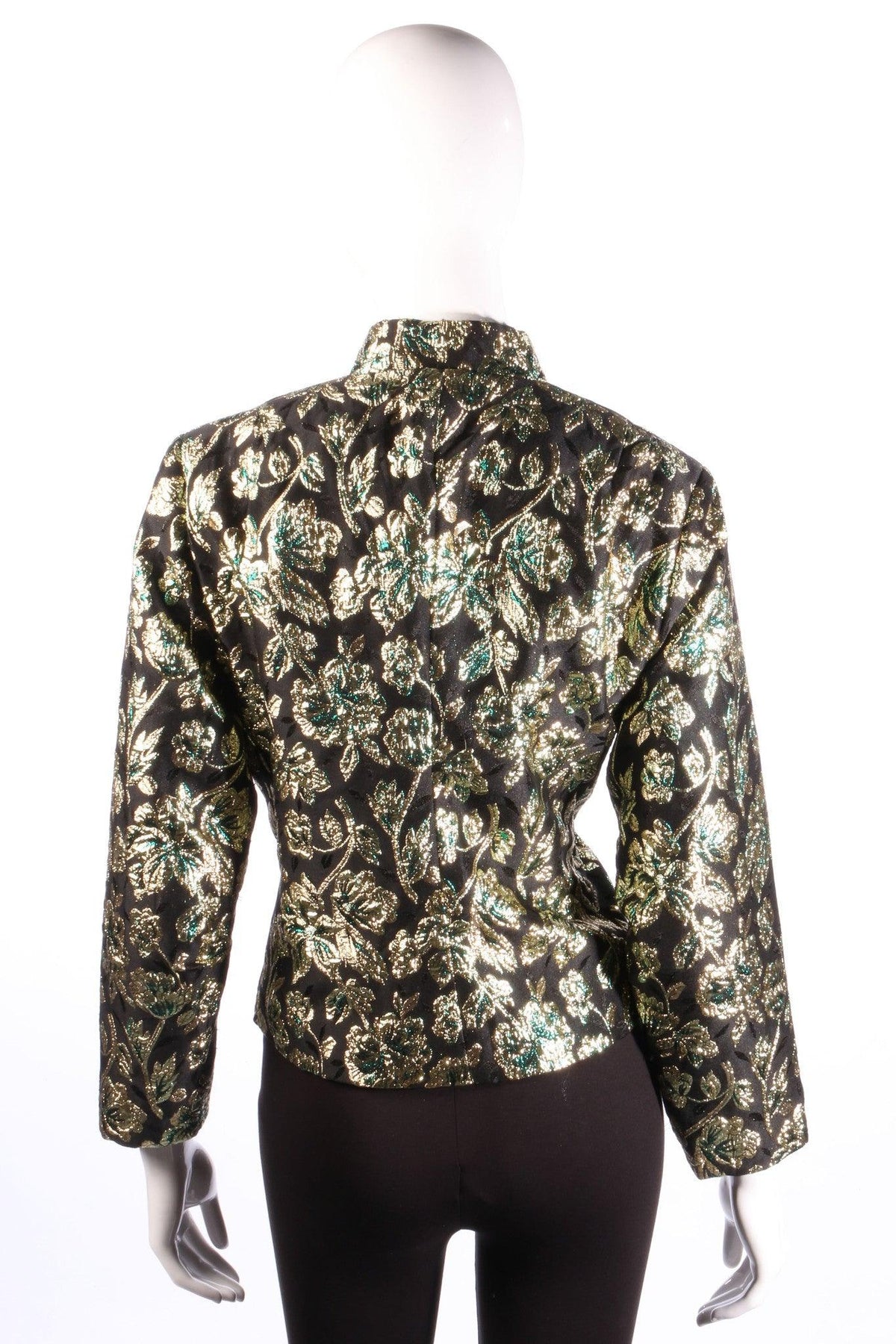 Black and green metallic jacket back