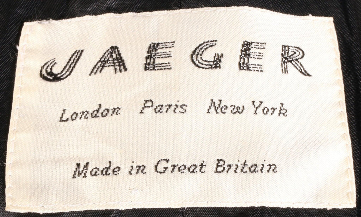 Jaeger black and gold floral jacket label