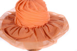 Peach/orange summer hat detail