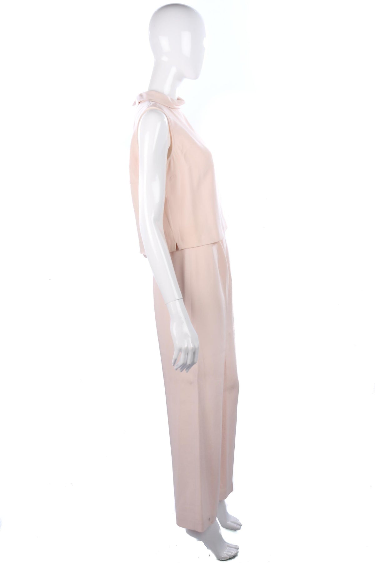 Anne Taylor 100% Silk Sleeveless Top and Trousers Light Pink Size S/M - Ava & Iva