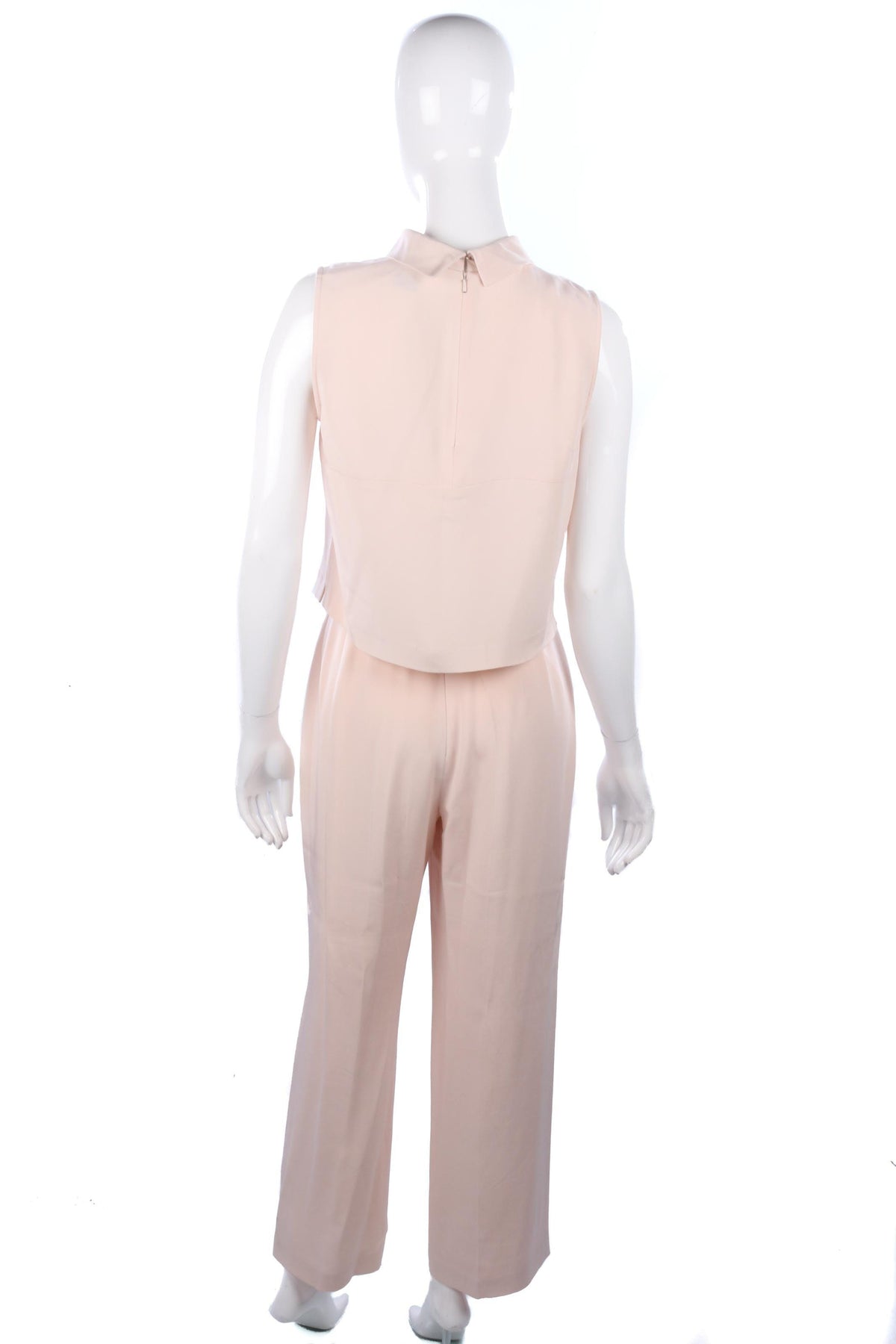 Anne Taylor 100% Silk Sleeveless Top and Trousers Light Pink Size S/M - Ava & Iva