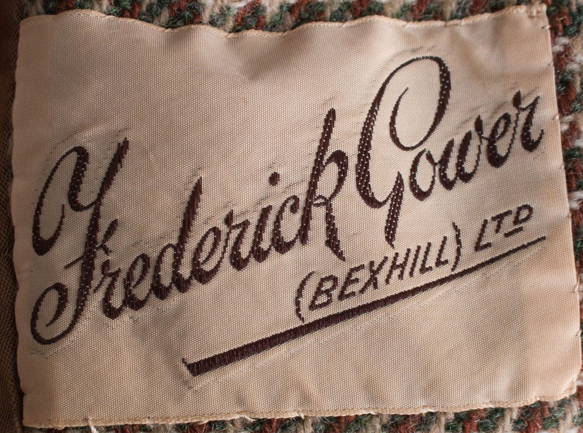 Aquascutum Vintage Full Length Coat Brown and Cream Check. Size M - Ava & Iva