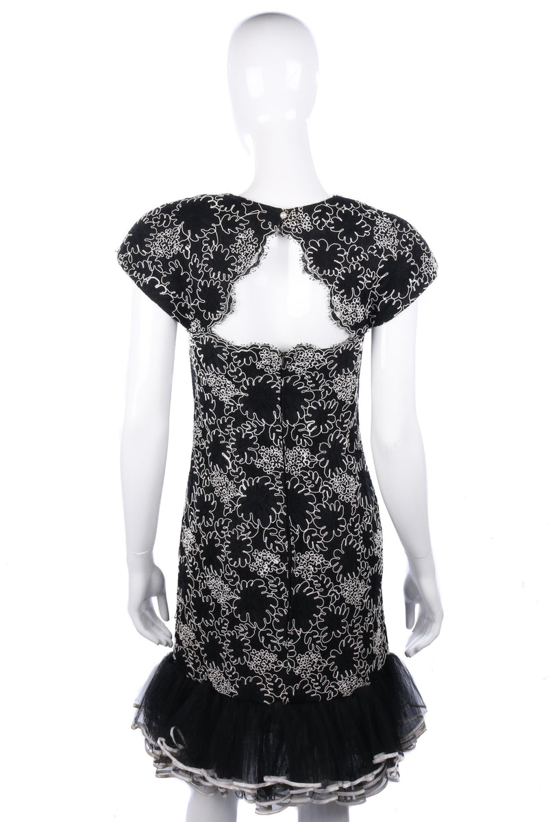 Fabulous black and white lace evening dress size S - Ava & Iva