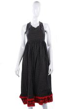 Fabulous vintage black and red pinafore dress size S - Ava & Iva