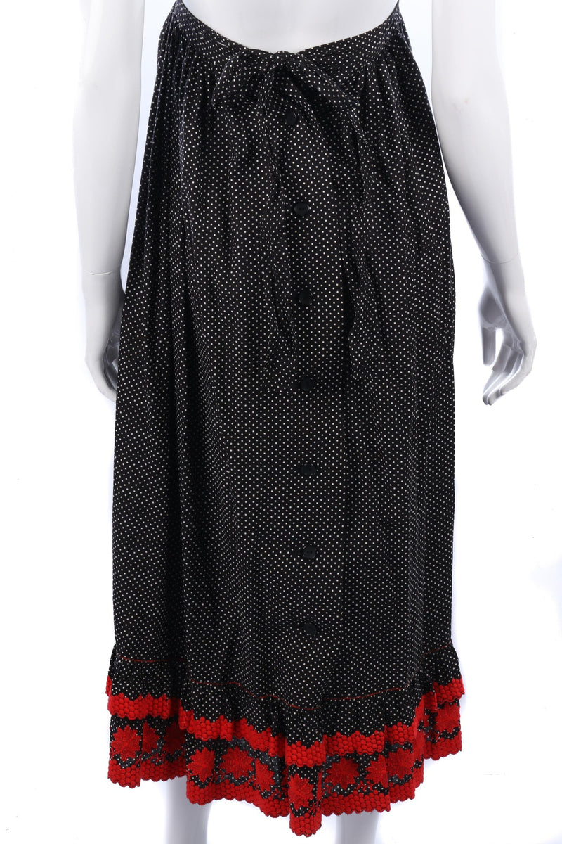 Fabulous vintage black and red pinafore dress size S - Ava & Iva