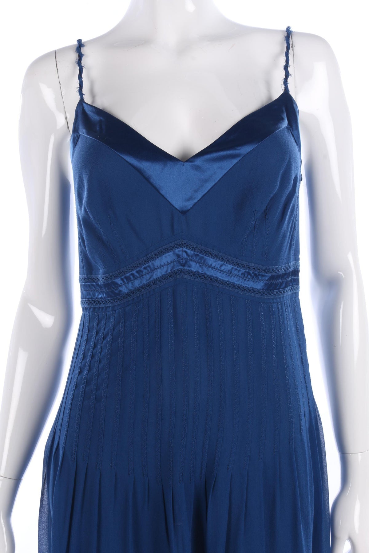 Blue Karen Millen silk cocktail dress size 10 - Ava & Iva