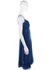 Blue Karen Millen silk cocktail dress size 10 - Ava & Iva